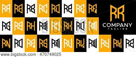 Modern Abstract Initial Rr R Letter Logo Design. Simple R Logo Vector Template.