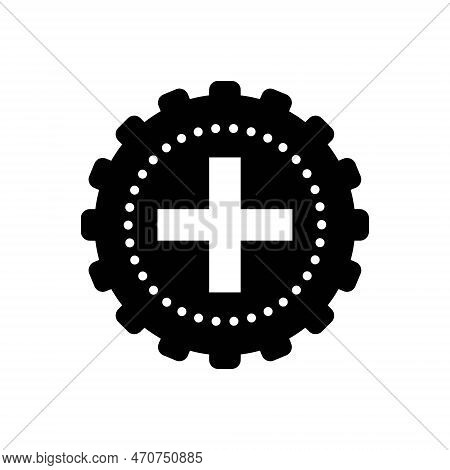 Black Solid Icon For Additions Add Attachment Rise Joint Sum Connection Summation Adding Positive Pl