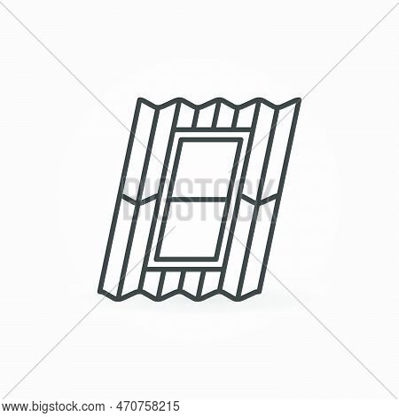 Roof Window Vector Skylight Concept Thin Line Icon Or Symbol