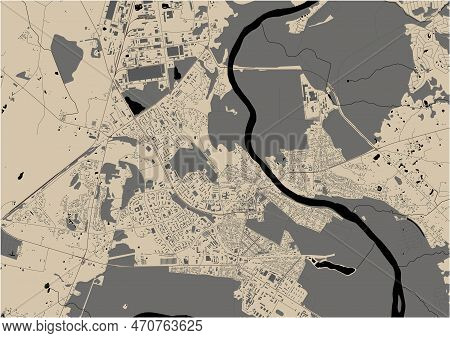 Map Of The City Of Alytus, Lithuania