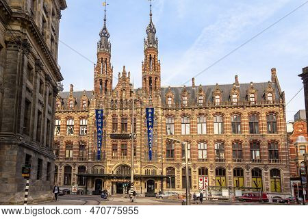 Amsterdam, Netherlands - May 7, 2013: This Is The Monumental Building (mid 19th Century) Of The Form