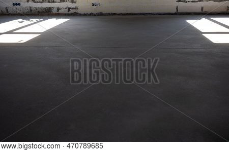 The Leveled Rough Floor In A House Under Construction With A Semi-dry Cement Screed Is A Smooth Surf