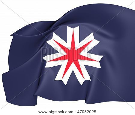 Flag af Hokkaido præfektur, Japan.
