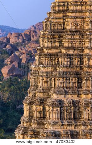 Virupaksha 사원 Hampi, 카, 인도에서