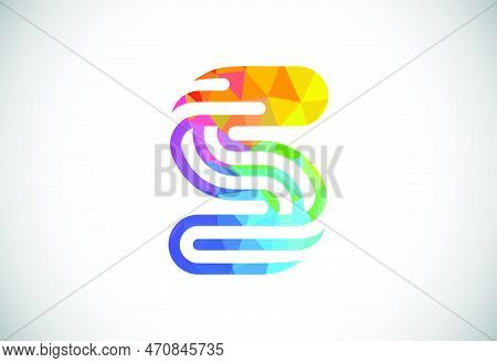 Initial Low Poly S Alphabet. Graphic Alphabet Symbol For Corporate Business Identity