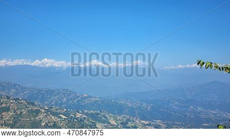 Himalayan Range Of Nepal Seen From Dhulikhel,kavre