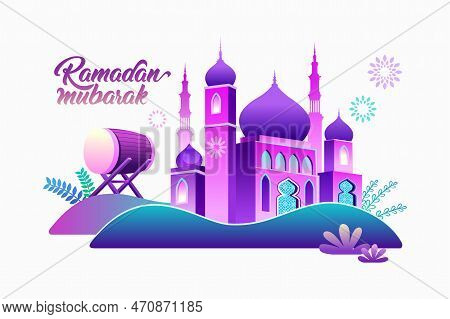 Ramadan Kareem Islamic Background Vector. Happy Islamic New Hijri Year. Graphic Design For The Decor