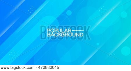 Abstract Bright Blue Background With Geometric Dynamic Shapes Compotition.colorful Blue Design. Simp