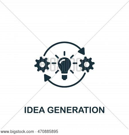 Idea Generation Icon. Monochrome Simple Sign From Idea Collection. Idea Generation Icon For Logo, Te