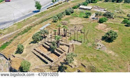 Aerial View Of Izmir Smyrna Mound. High Quality Photo