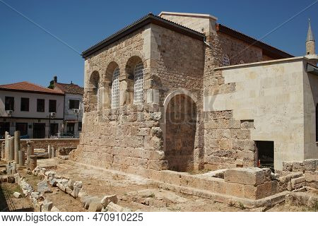 Kesik Minare Mosque In Antalya City, Turkiye