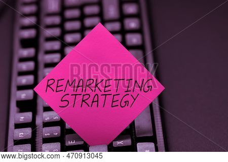 Conceptual Caption Remarketing Strategy. Business Idea Re-engage Customers Using Information Collect