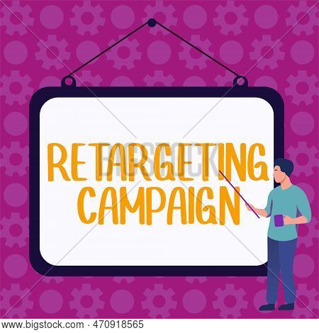 Hand Writing Sign Retargeting Campaign. Word For Targetconsumers Based On Their Previous Internet Ac