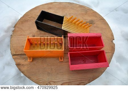 Apiary Pollen Collector. Pollen Trap For Collecting Pollen Pellets From Legs Of Honey Bees