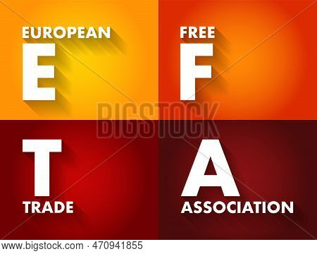 Efta European Free Trade Association - Regional Trade Organization And Free Trade Area Consisting Of
