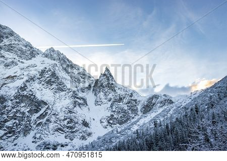 Mount Mnich (monk), Tatra Mountains, Poland Wonderful Peak In The Carpathians, Europe.