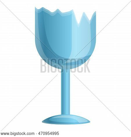 Broken Glass Icon. Cartoon Of Broken Glass Icon For Web Design Isolated On White Background