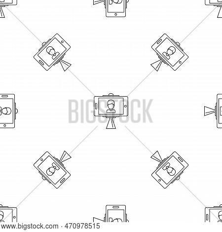 Take Photo Selfie Stick Pattern Seamless Repeat Geometric For Any Web Design