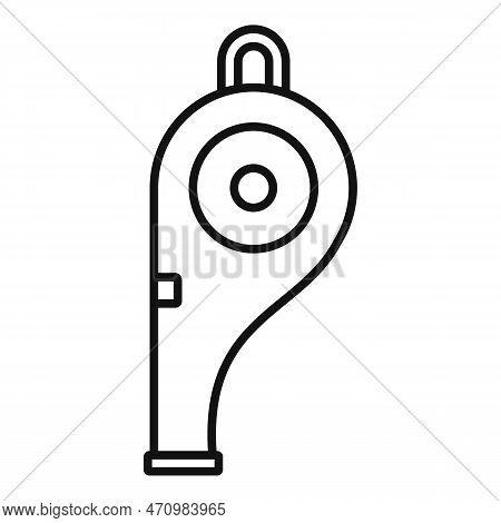 Police Whistle Icon. Outline Police Whistle Icon For Web Design Isolated On White Background