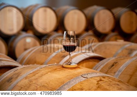 Tasting Of Rioja Wines, Visit Of Winery Cellars With French Or American Oak Barrels With Agening Red