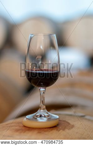 Tasting Of Rioja Wines, Visit Of Winery Cellars With French Or American Oak Barrels With Agening Red