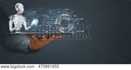 Ai Connection Automation To Global Cyber Network Concept. Digital Transformation, Industrial Iot Is 