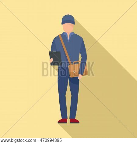Mailman Icon. Flat Illustration Of Mailman Icon For Web Design
