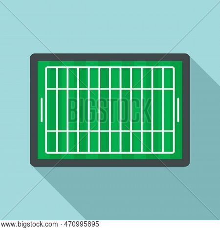 American Football Field Icon. Flat Illustration Of American Football Field Icon For Web Design