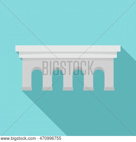 Beton Bridge Icon. Flat Illustration Of Beton Bridge Icon For Web Design