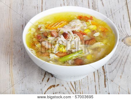 Bowl Of Chicken Vegetable Soup