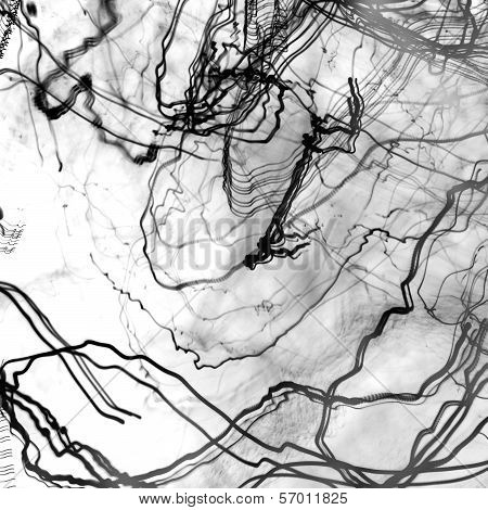 Abstract black and white light design in black and white