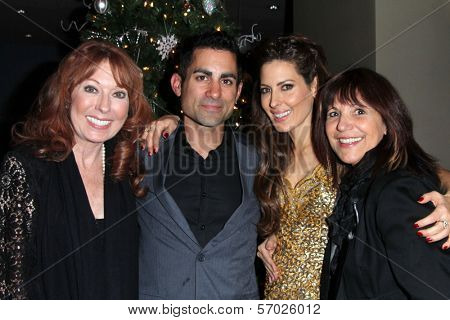 Linda Kasem, Mike Kasem, Kerri Kasem, Raven Kane Campbell at the James Barbour Holiday Concert, Renaissance Hotel, Hollywood, CA 12-16-11