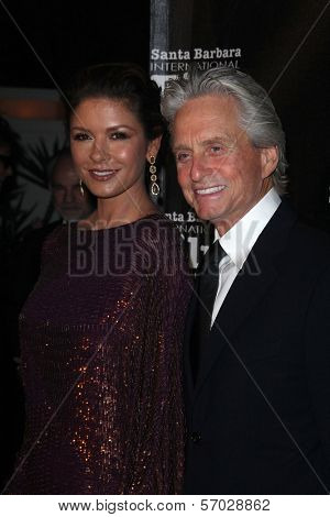 Catherine Zeta-Jones, Michael Douglas at the SBIFF 2011 Kirk Douglas Award honoring Michael Douglas, Four Seasons Biltmore, Santa Barbara, CA 10-13-11