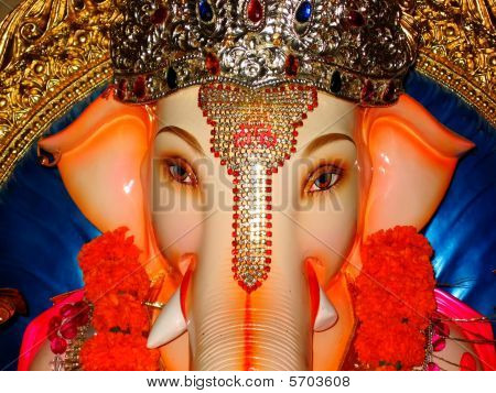 Un buon auspicio volto di un Signore Ganesh