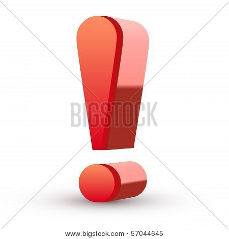 3D Red Exclamation Mark