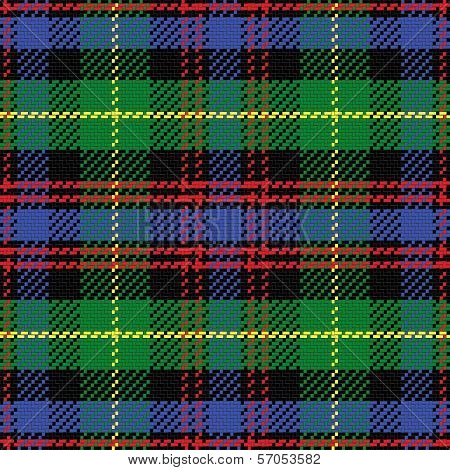 Vector Seamless Pattern Scottish Tartan Black Watch