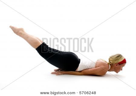 Yoga Locust posent Illustration Fitness Trainer