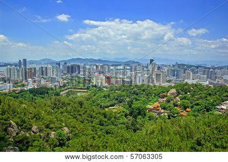 The scenery of Xiamen, modern city in China