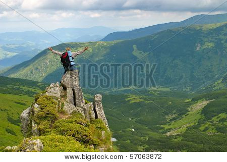 Woman In Montains