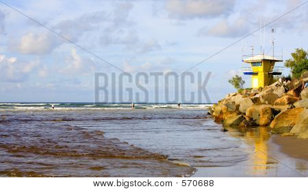 Fischen im Fluss Noosa