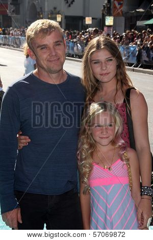 Rick Schroder and daughters Faith and Canbrie at the Disney's Phineas and Ferb 2nd Dimension Movie Premiere, El Capitan Theater, Hollywood, CA. 08-03-11