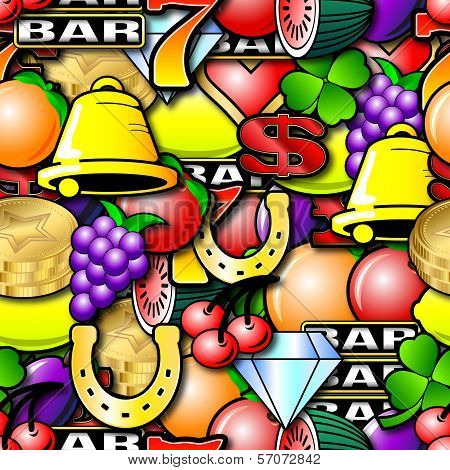 Repeating Fruit Machine Background