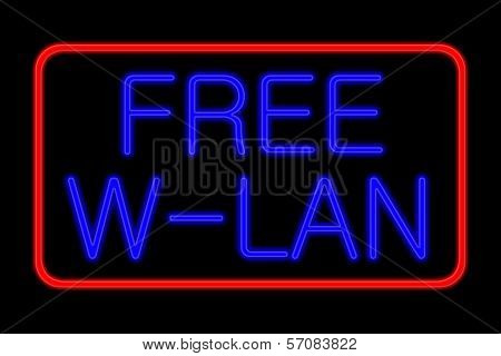Neon Sign Free W-lan