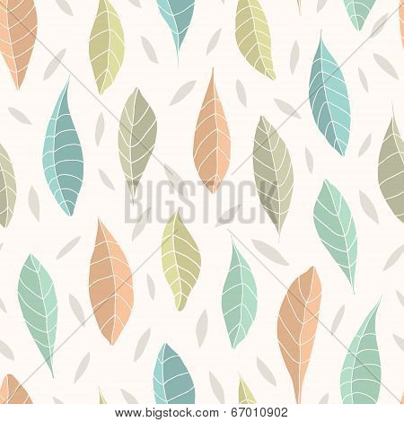 Seamless pattern with leaf