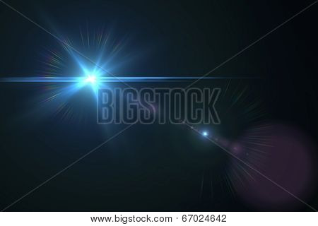 Blue Digital Lens Flare Warm