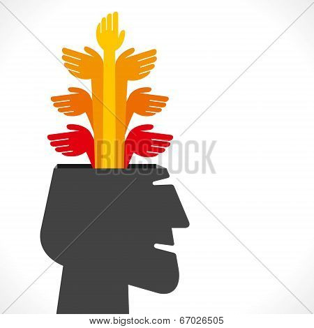 hand tree or teamwork concept vector