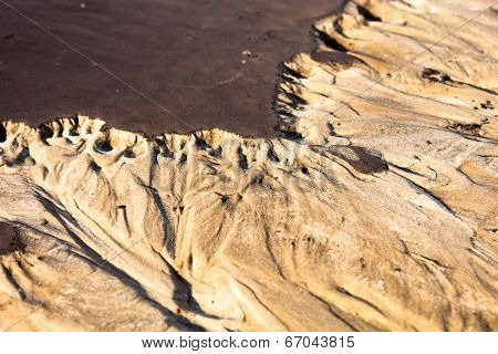 Sand Surface With The Relief Formed By Water Currents