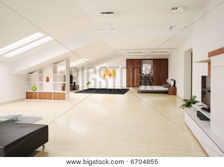 Intérieur de Penthouse 3D Render