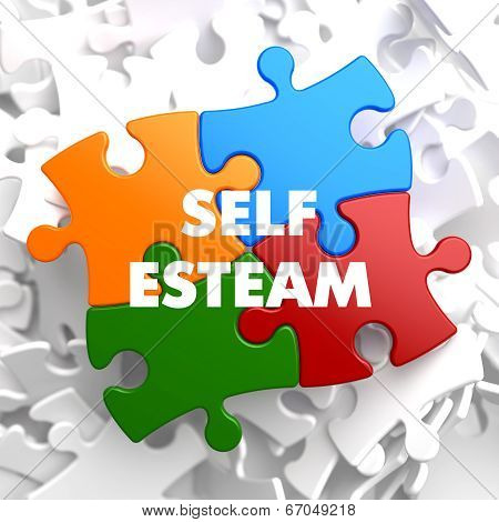 Self Esteem on Multicolor Puzzle.