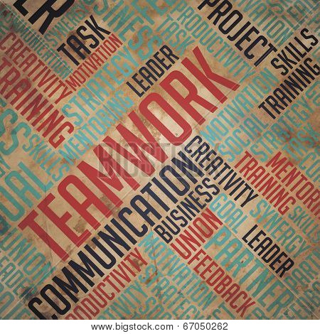Teamwork Background - Wordcloud Concept.